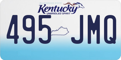KY license plate 495JMQ