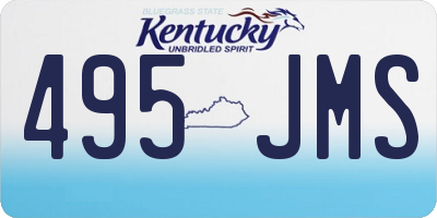 KY license plate 495JMS