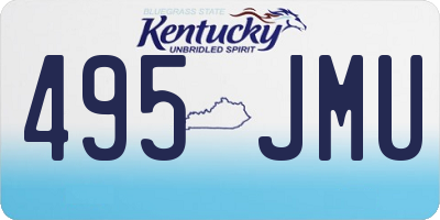 KY license plate 495JMU
