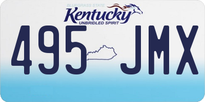 KY license plate 495JMX