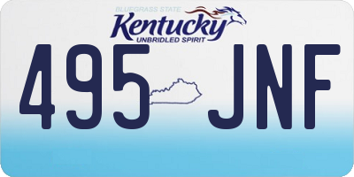 KY license plate 495JNF