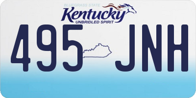 KY license plate 495JNH