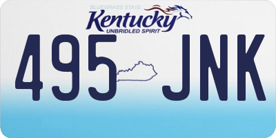 KY license plate 495JNK