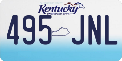KY license plate 495JNL
