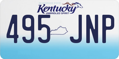 KY license plate 495JNP