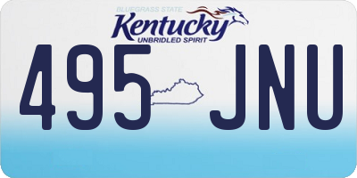 KY license plate 495JNU