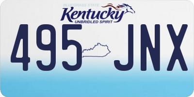 KY license plate 495JNX
