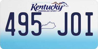 KY license plate 495JOI