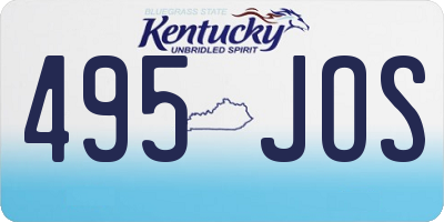 KY license plate 495JOS