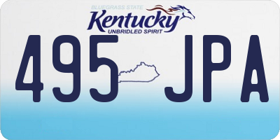 KY license plate 495JPA