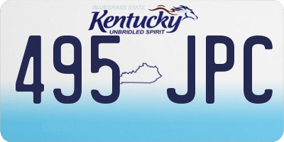 KY license plate 495JPC