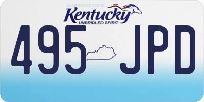 KY license plate 495JPD
