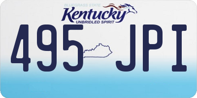 KY license plate 495JPI