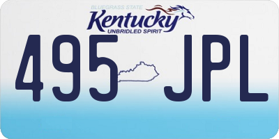 KY license plate 495JPL