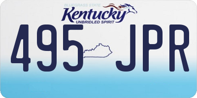 KY license plate 495JPR