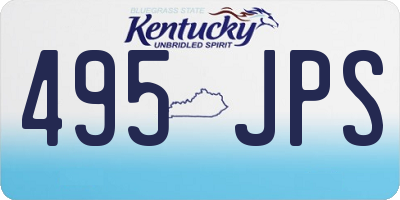 KY license plate 495JPS