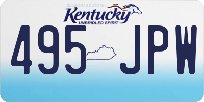 KY license plate 495JPW