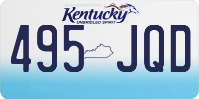 KY license plate 495JQD