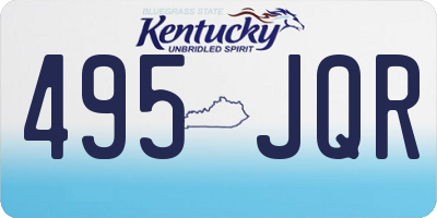 KY license plate 495JQR