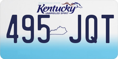 KY license plate 495JQT