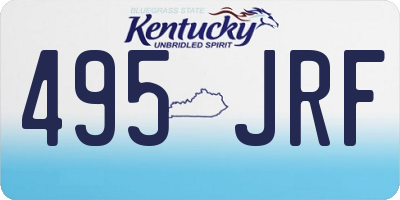 KY license plate 495JRF
