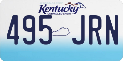KY license plate 495JRN