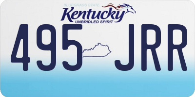KY license plate 495JRR