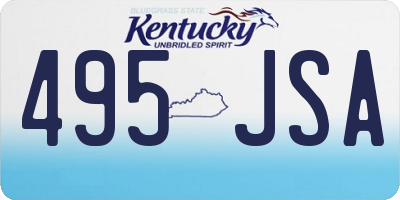 KY license plate 495JSA