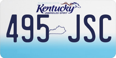 KY license plate 495JSC