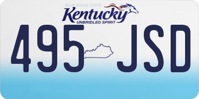 KY license plate 495JSD