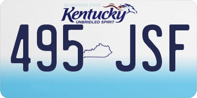 KY license plate 495JSF