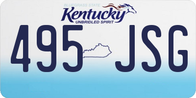 KY license plate 495JSG