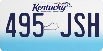 KY license plate 495JSH