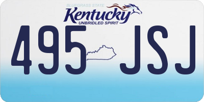 KY license plate 495JSJ