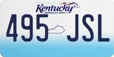 KY license plate 495JSL