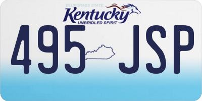 KY license plate 495JSP