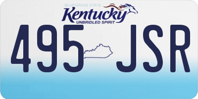 KY license plate 495JSR