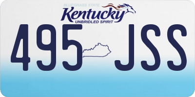 KY license plate 495JSS