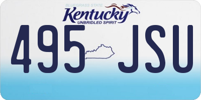 KY license plate 495JSU