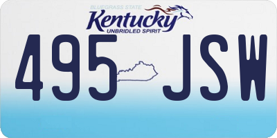 KY license plate 495JSW