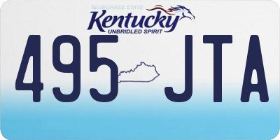 KY license plate 495JTA