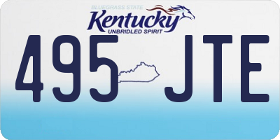 KY license plate 495JTE