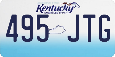 KY license plate 495JTG