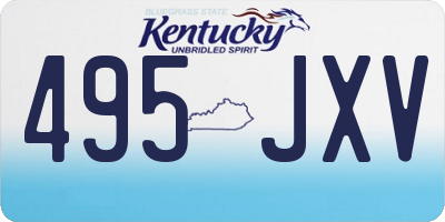 KY license plate 495JXV