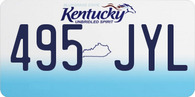 KY license plate 495JYL