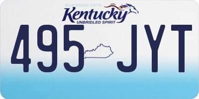 KY license plate 495JYT