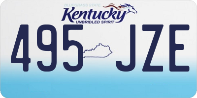 KY license plate 495JZE