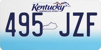 KY license plate 495JZF