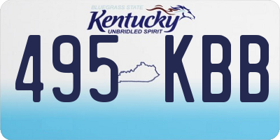 KY license plate 495KBB