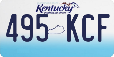 KY license plate 495KCF